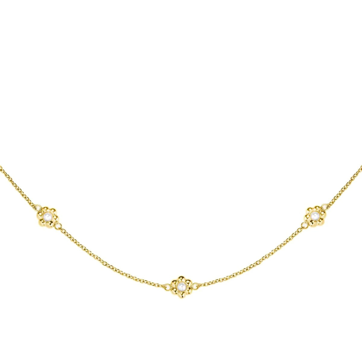 Daisy Flower Necklace - Gold