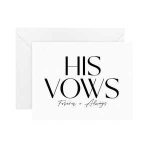 His Vows Card