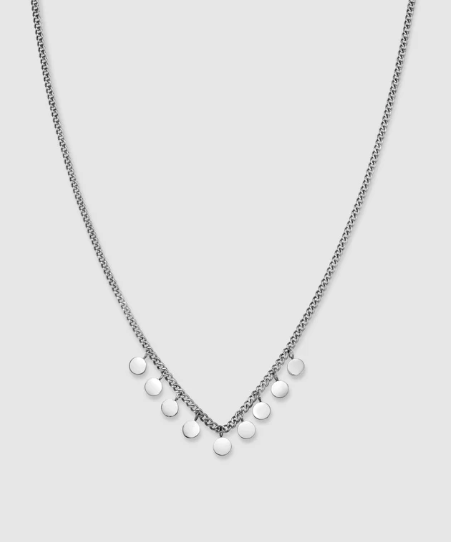 Multi Micro Charm Necklace / Silver
