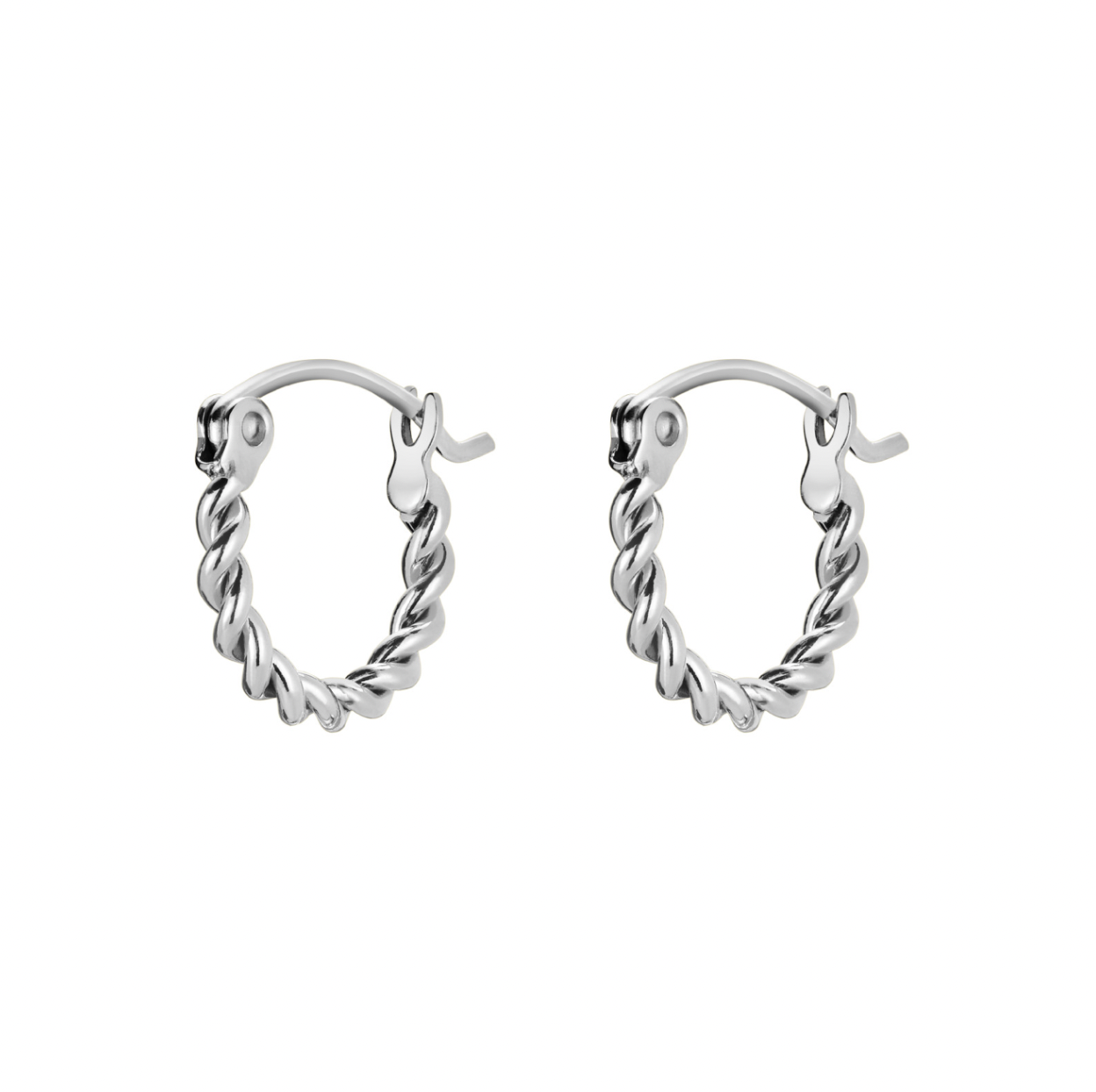 Twisted Hoops / Silver